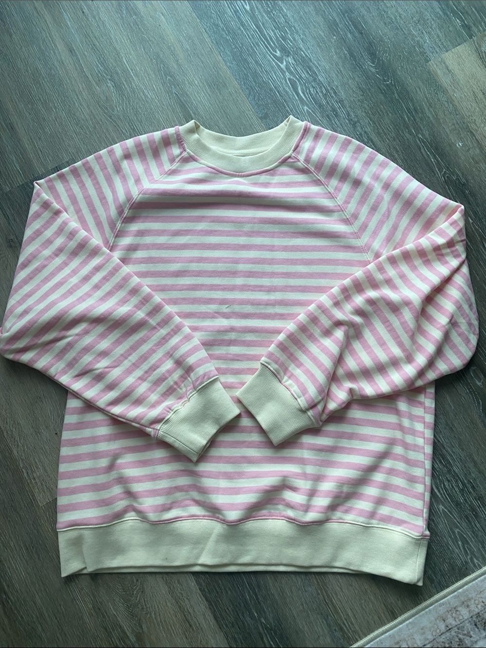 NWOT Brunette the Label striped sweatshirt